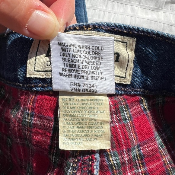 L.L. Bean Double L, Flannel-Lined Ultra-High Rise Tapered Leg Jeans, 14 Med Tall - Picture 10 of 12